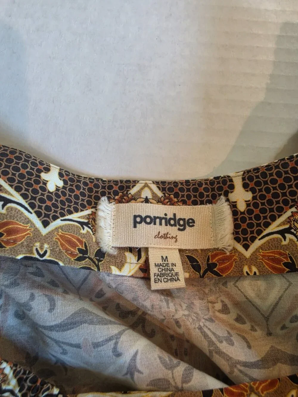 Porridge by Anthropologie Balloon Sleeve Square Neckline Top Size Med MWOT - Picture 8 of 10